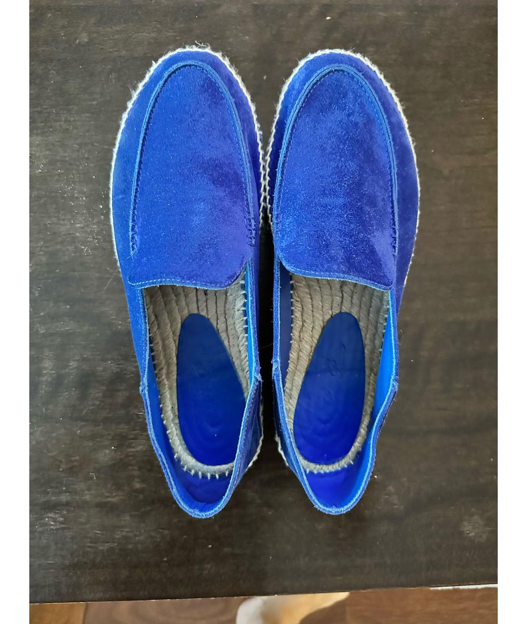 LORO PIANA Синие замшевые эспадрильи, фото 2