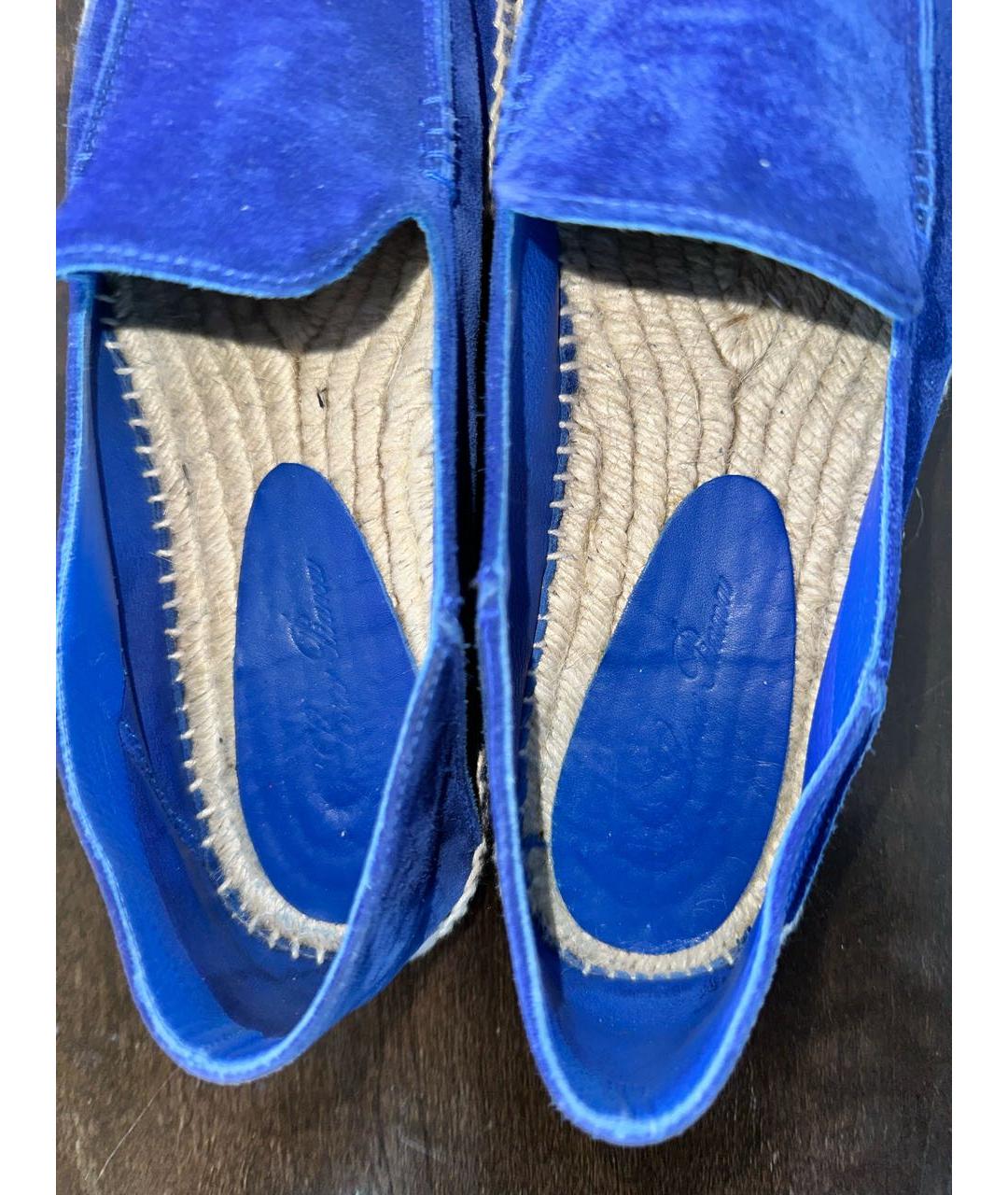 LORO PIANA Синие замшевые эспадрильи, фото 8