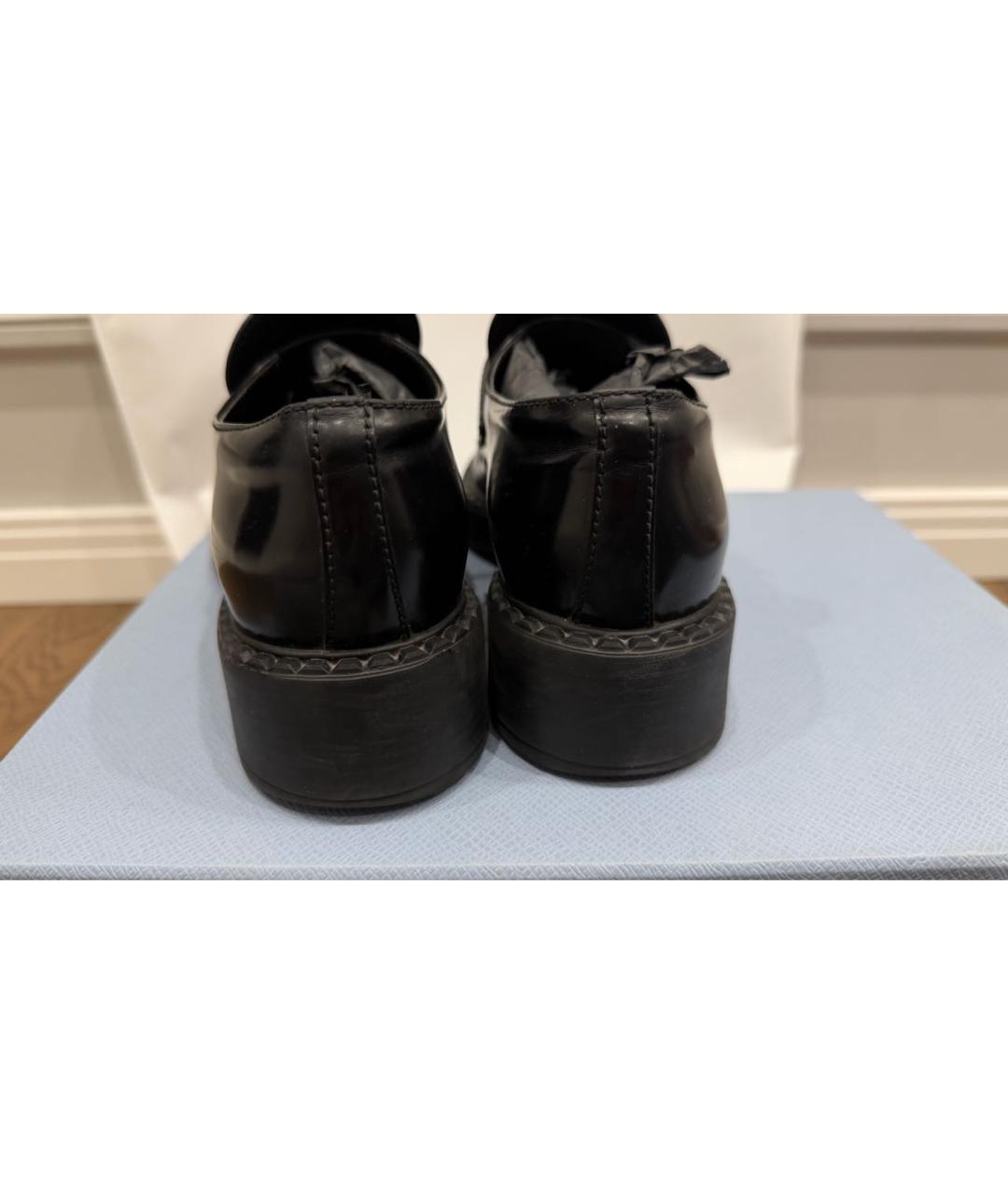 PRADA Черные кожаные лоферы, фото 4