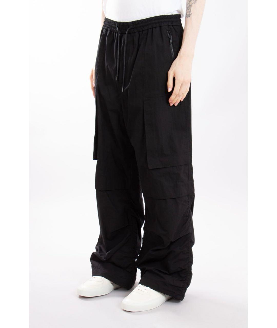 JUUN.J Черные хлопковые повседневные брюки, фото 7