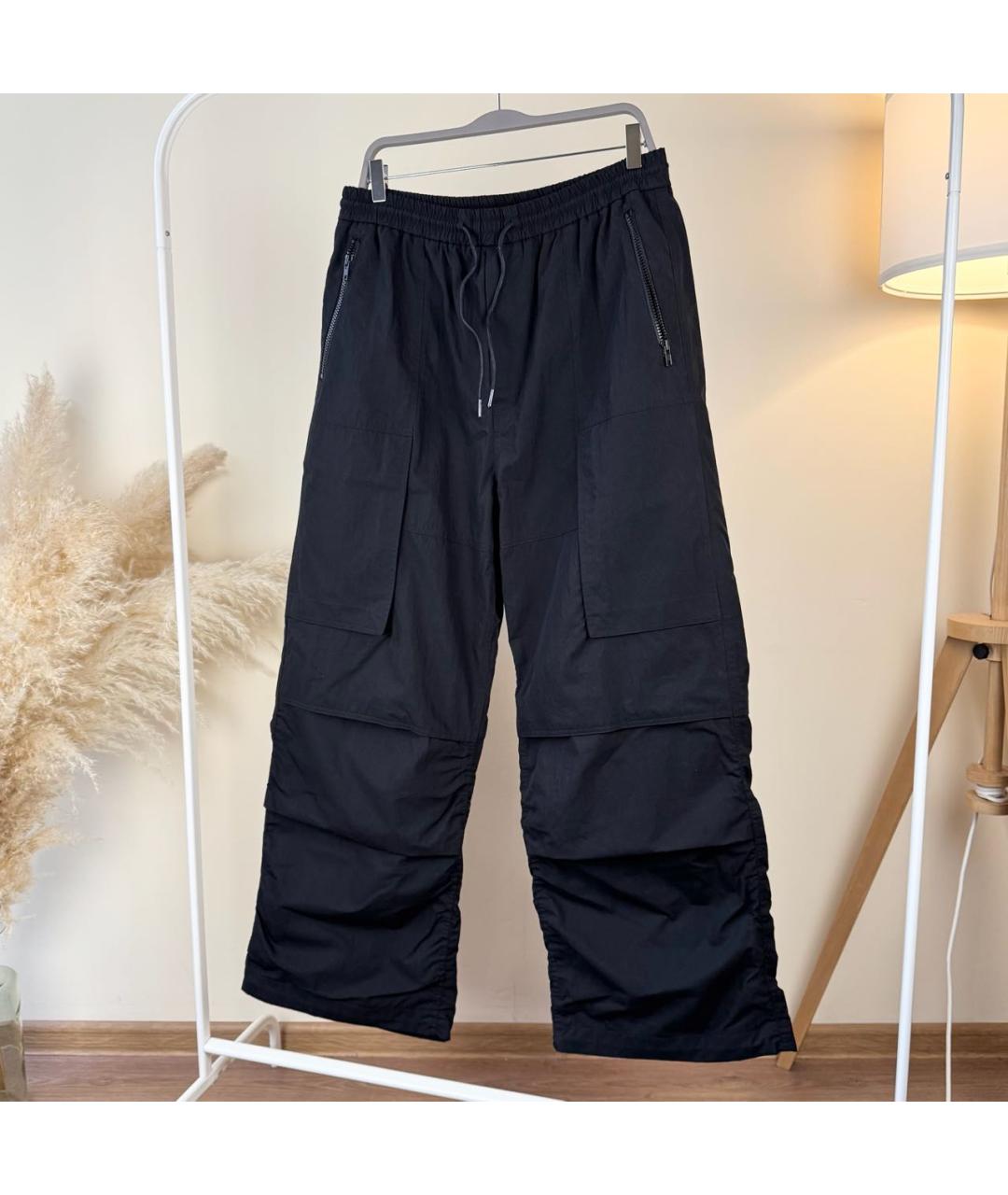 JUUN.J Черные хлопковые повседневные брюки, фото 8