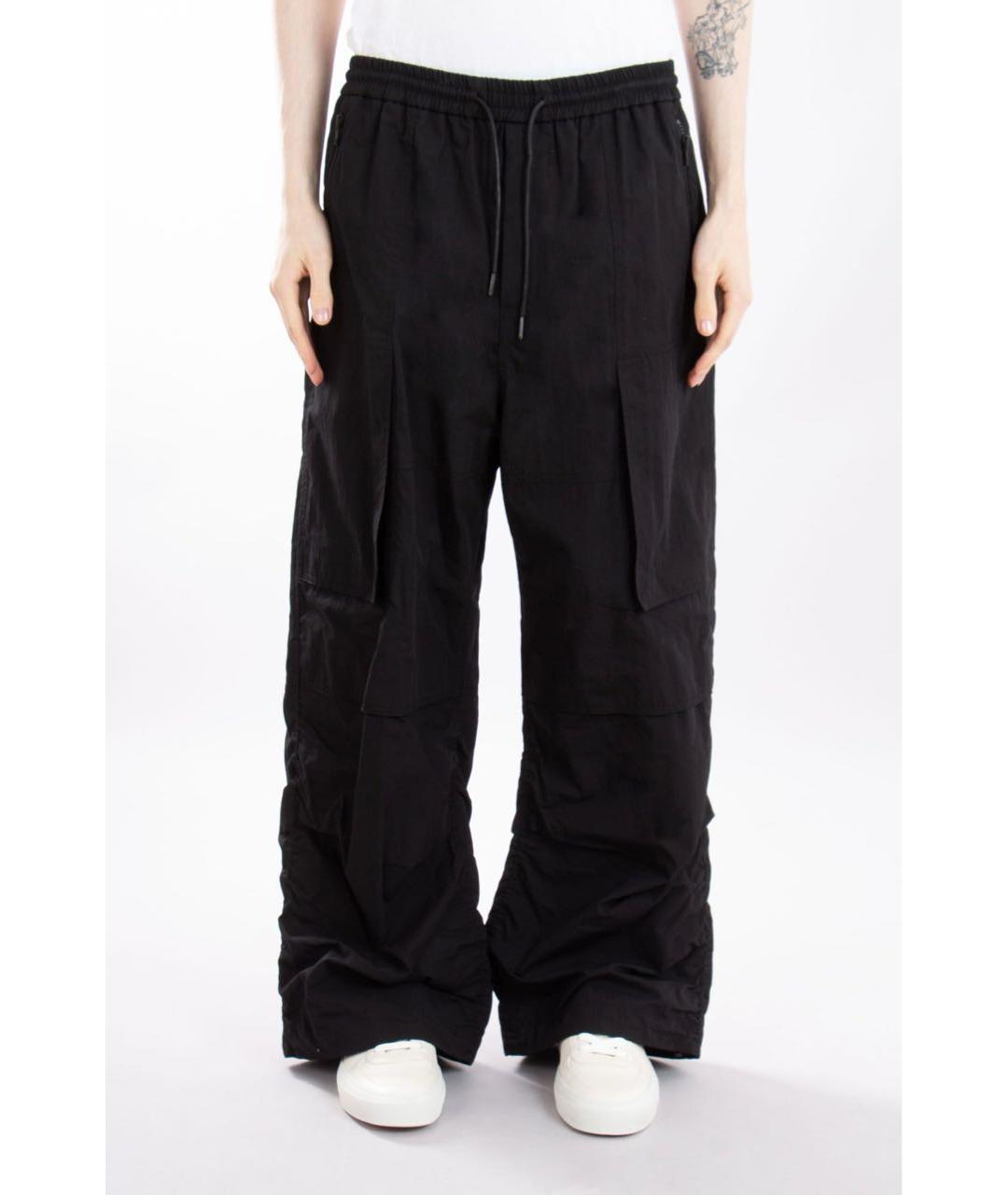 JUUN.J Черные хлопковые повседневные брюки, фото 5