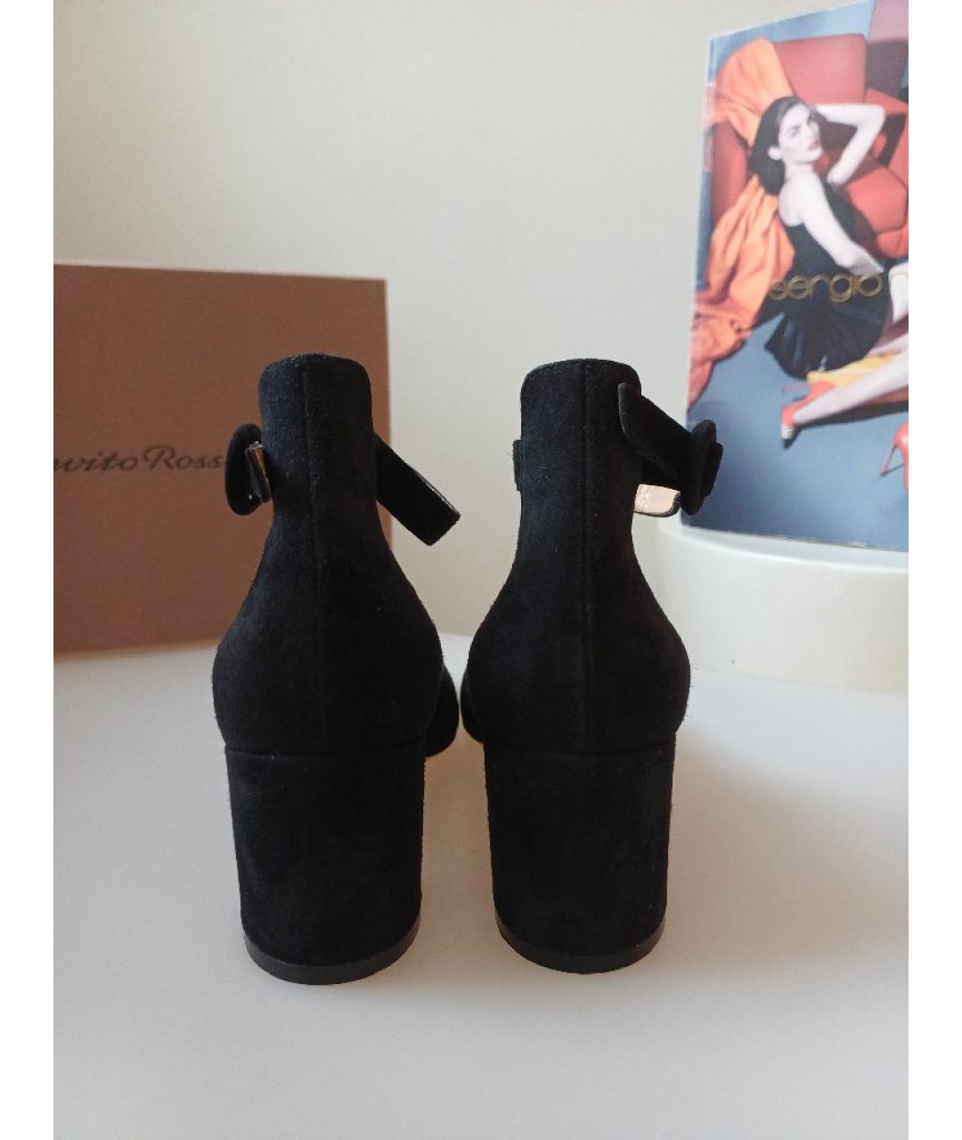 GIANVITO ROSSI Черные замшевые туфли, фото 7