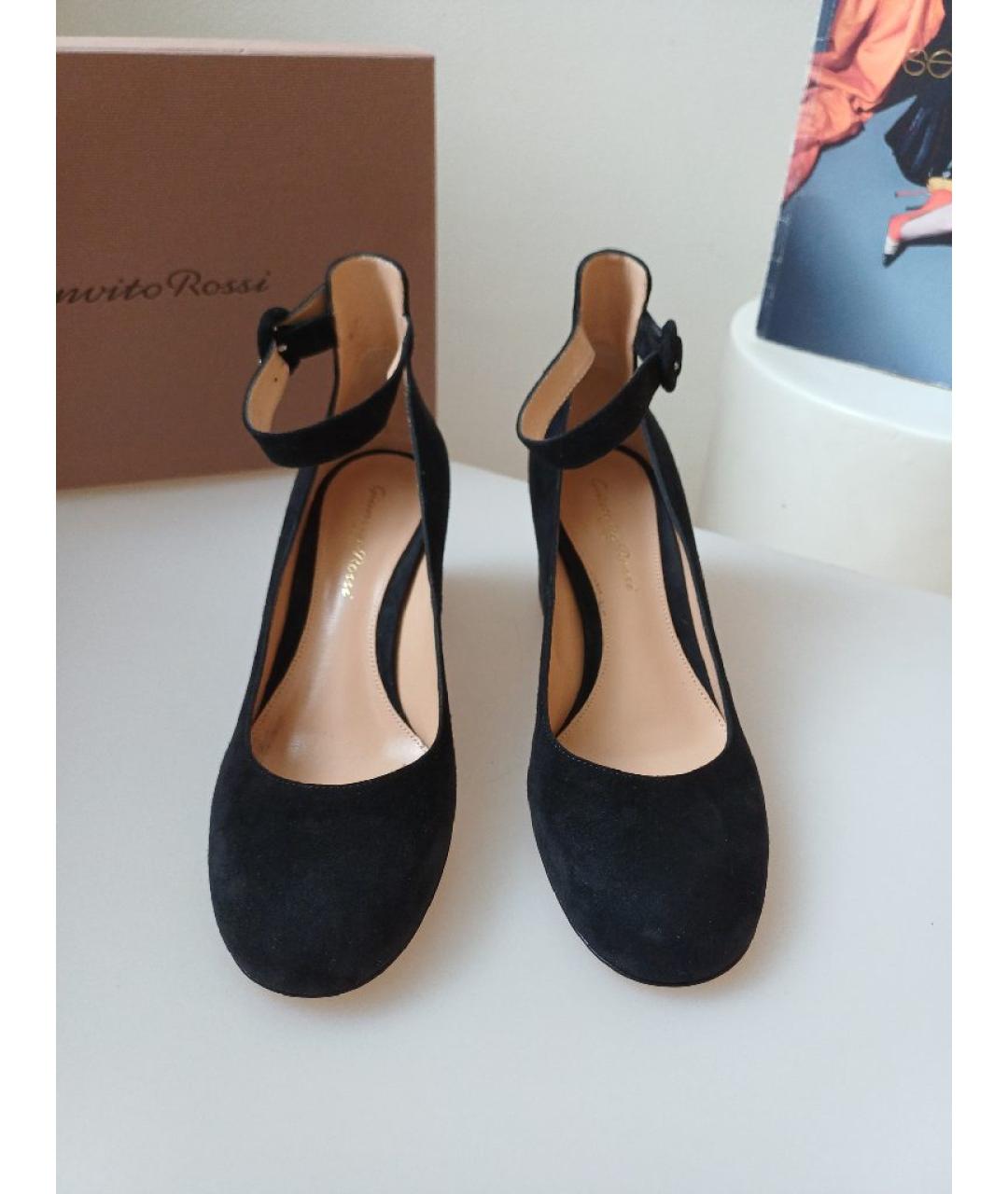 GIANVITO ROSSI Черные замшевые туфли, фото 6