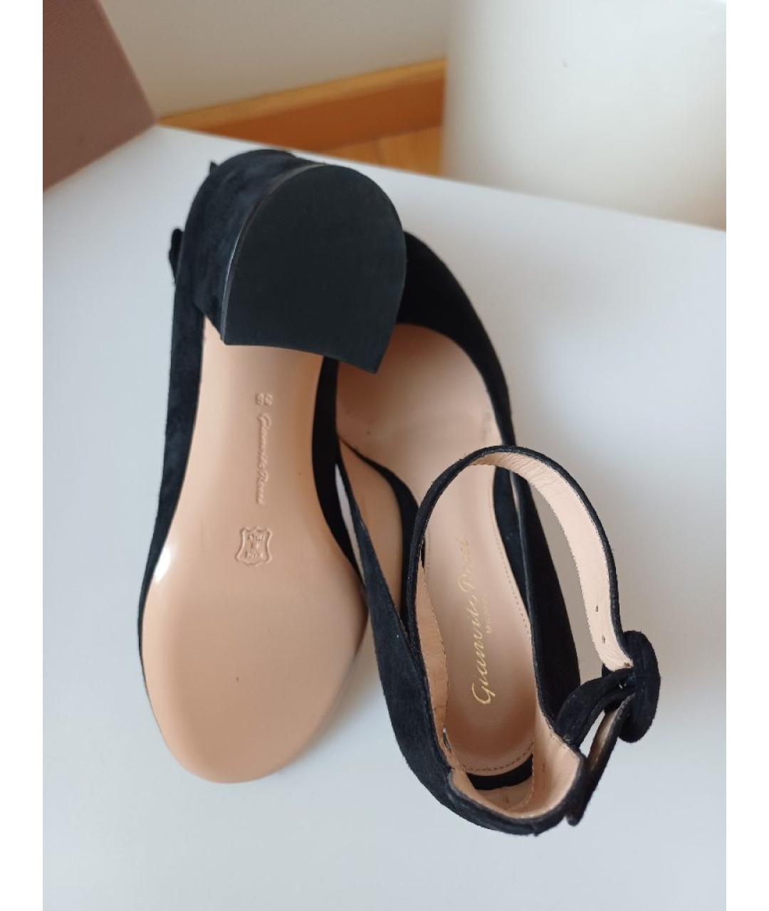 GIANVITO ROSSI Черные замшевые туфли, фото 8