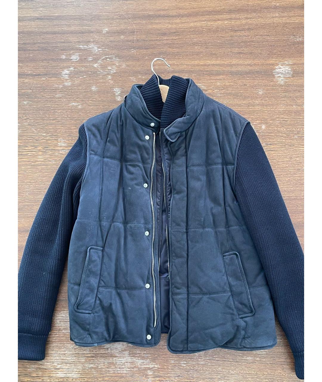 ZEGNA Темно-синяя замшевая куртка, фото 8