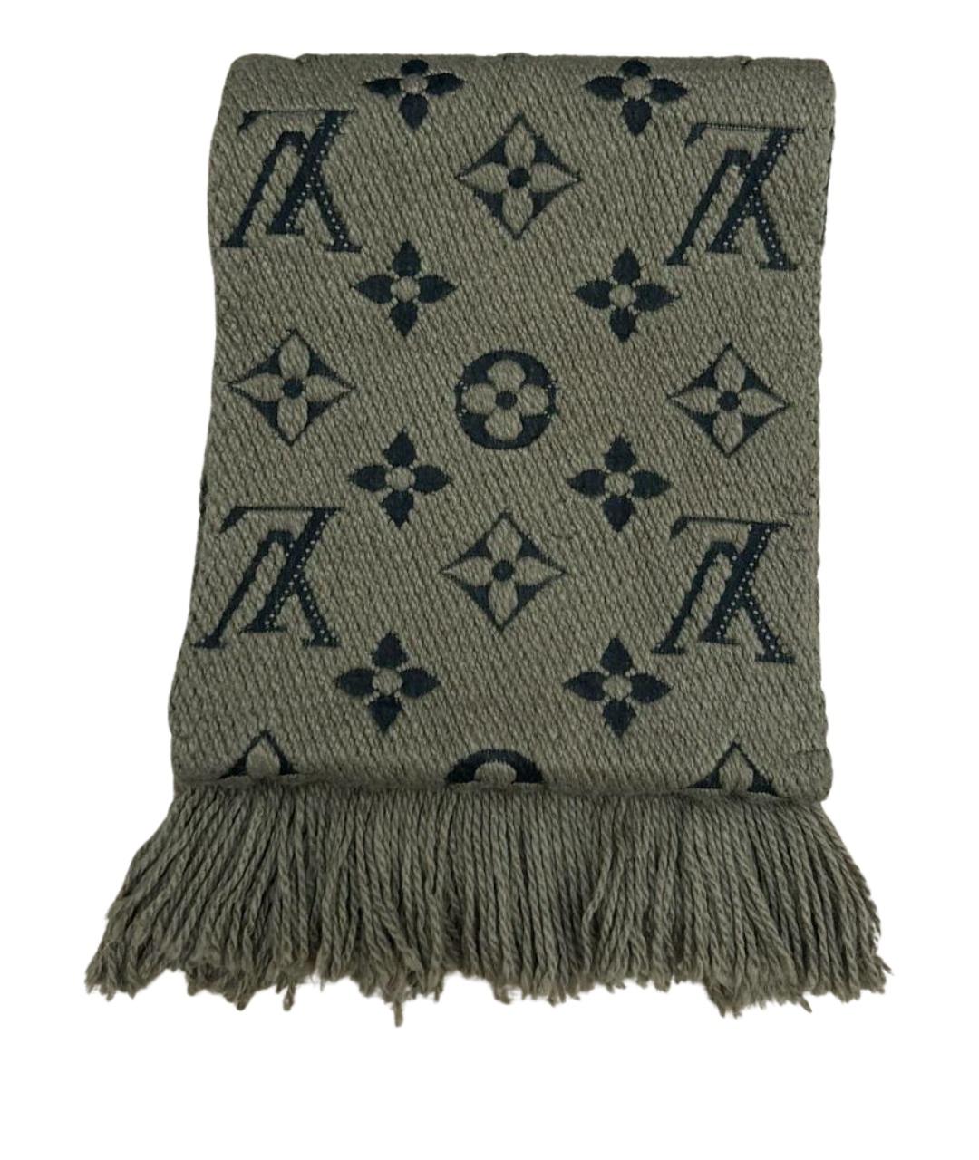 LOUIS VUITTON Коричневый шерстяной шарф, фото 1