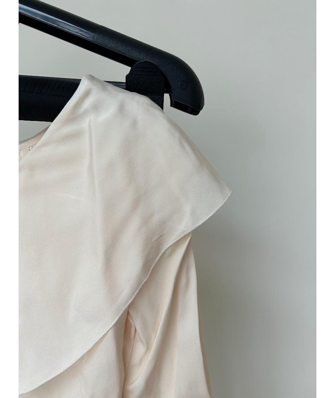 CHANEL Бежевая шелковая блузы, фото 2