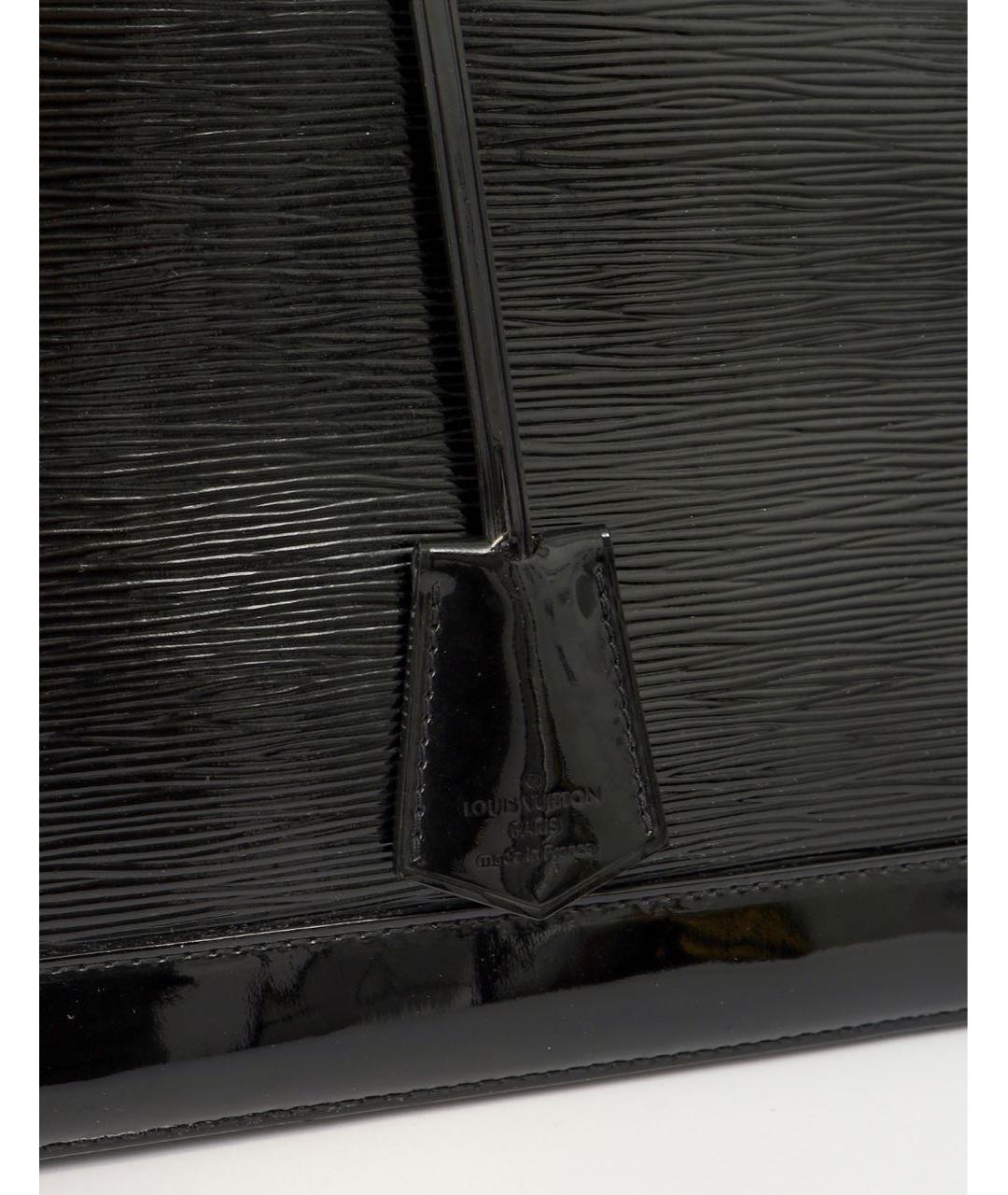 LOUIS VUITTON Черная сумка тоут из лакированной кожи, фото 6
