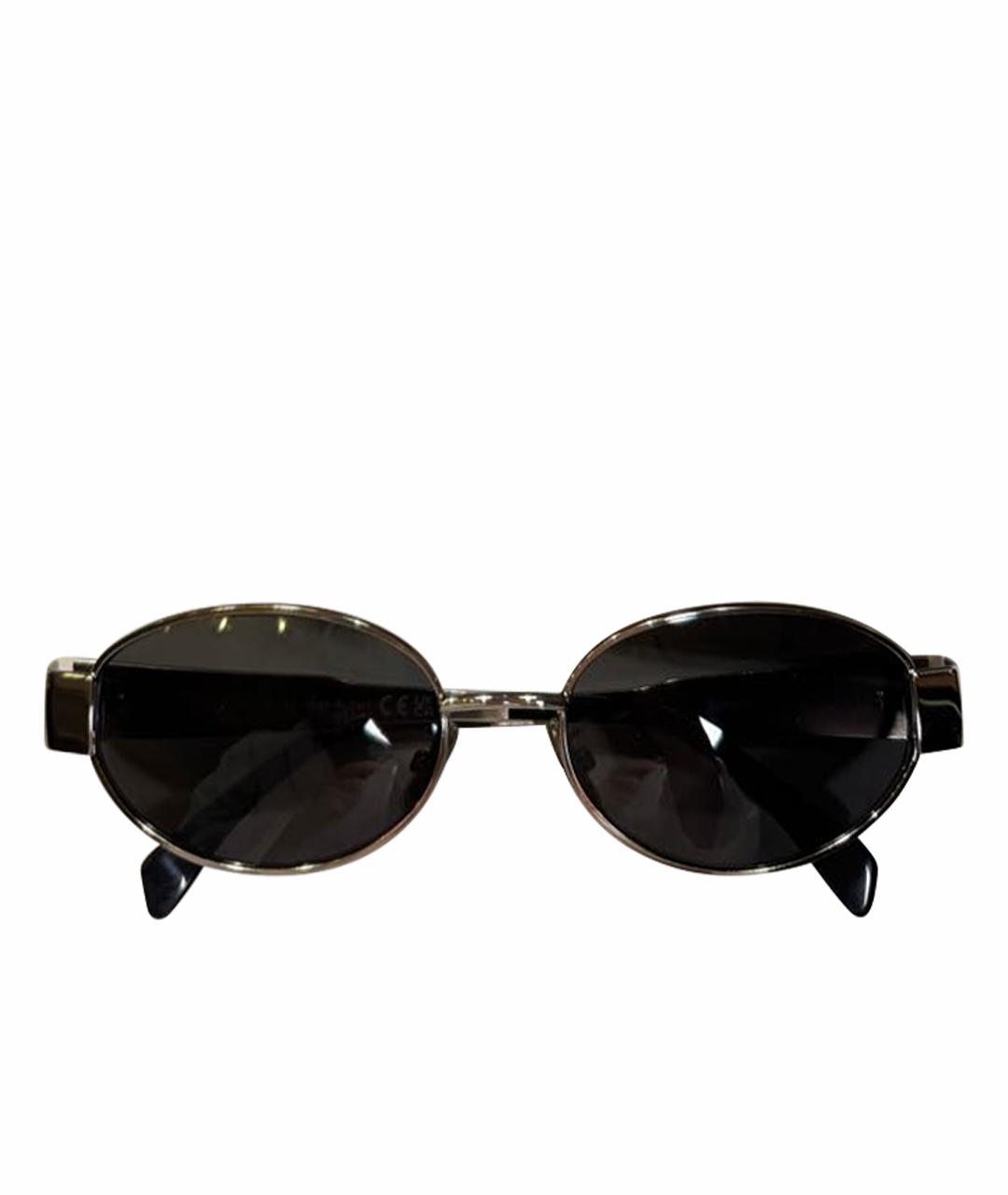 CELINE Серебряные металлические солнцезащитные очки, фото 1