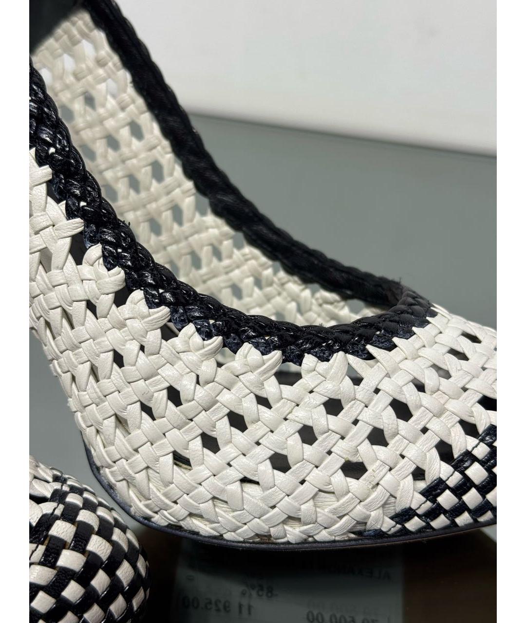 ALEXANDER MCQUEEN Белые кожаные туфли, фото 8