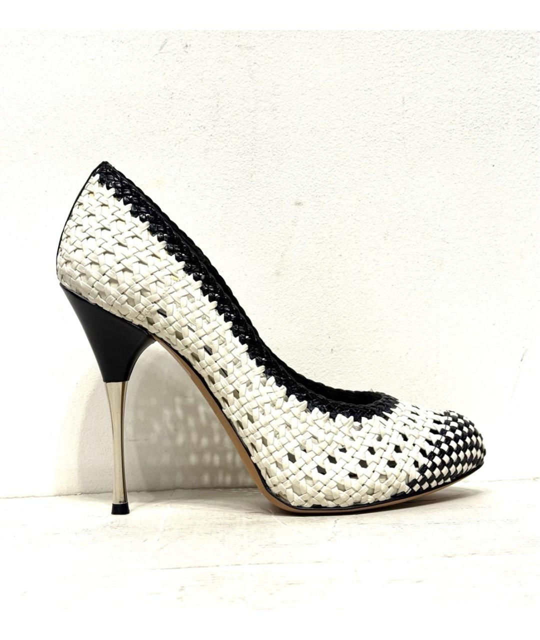 ALEXANDER MCQUEEN Белые кожаные туфли, фото 9