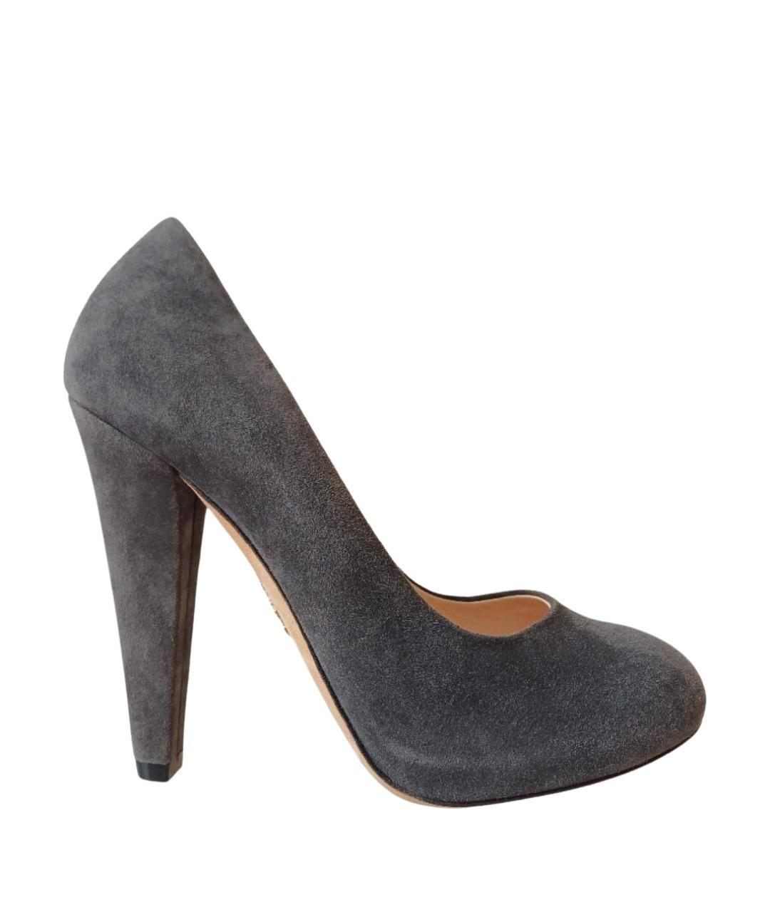 BALLY Серые замшевые туфли, фото 1