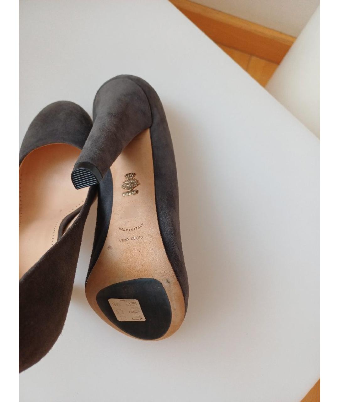 BALLY Серые замшевые туфли, фото 9