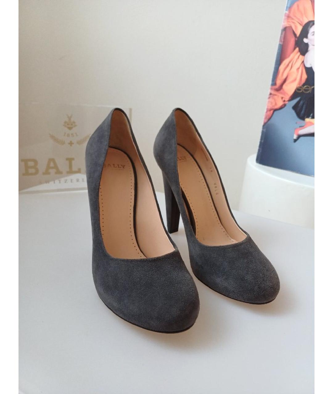 BALLY Серые замшевые туфли, фото 6