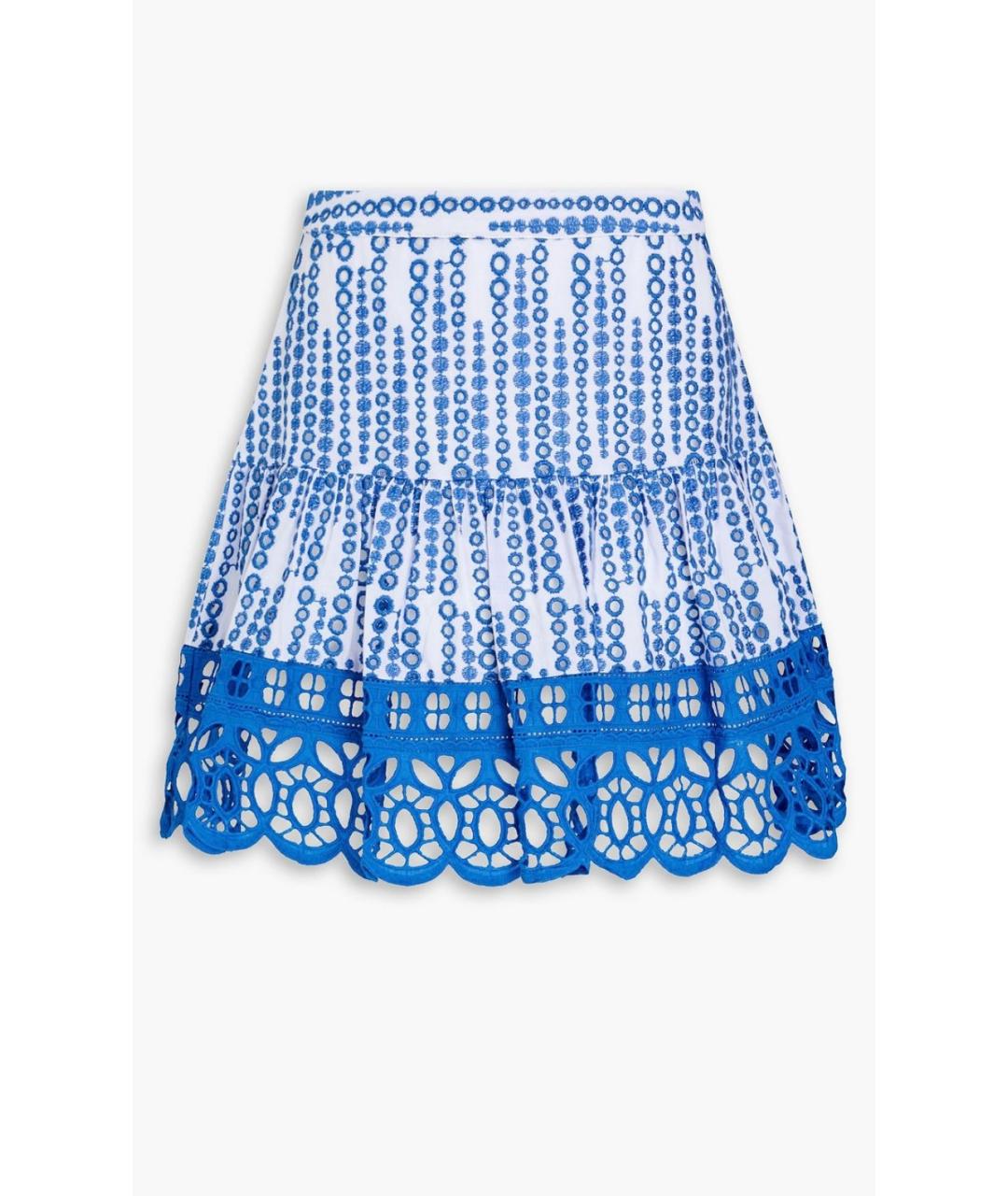 CHARO RUIZ Синяя хлопковая юбка мини, фото 4