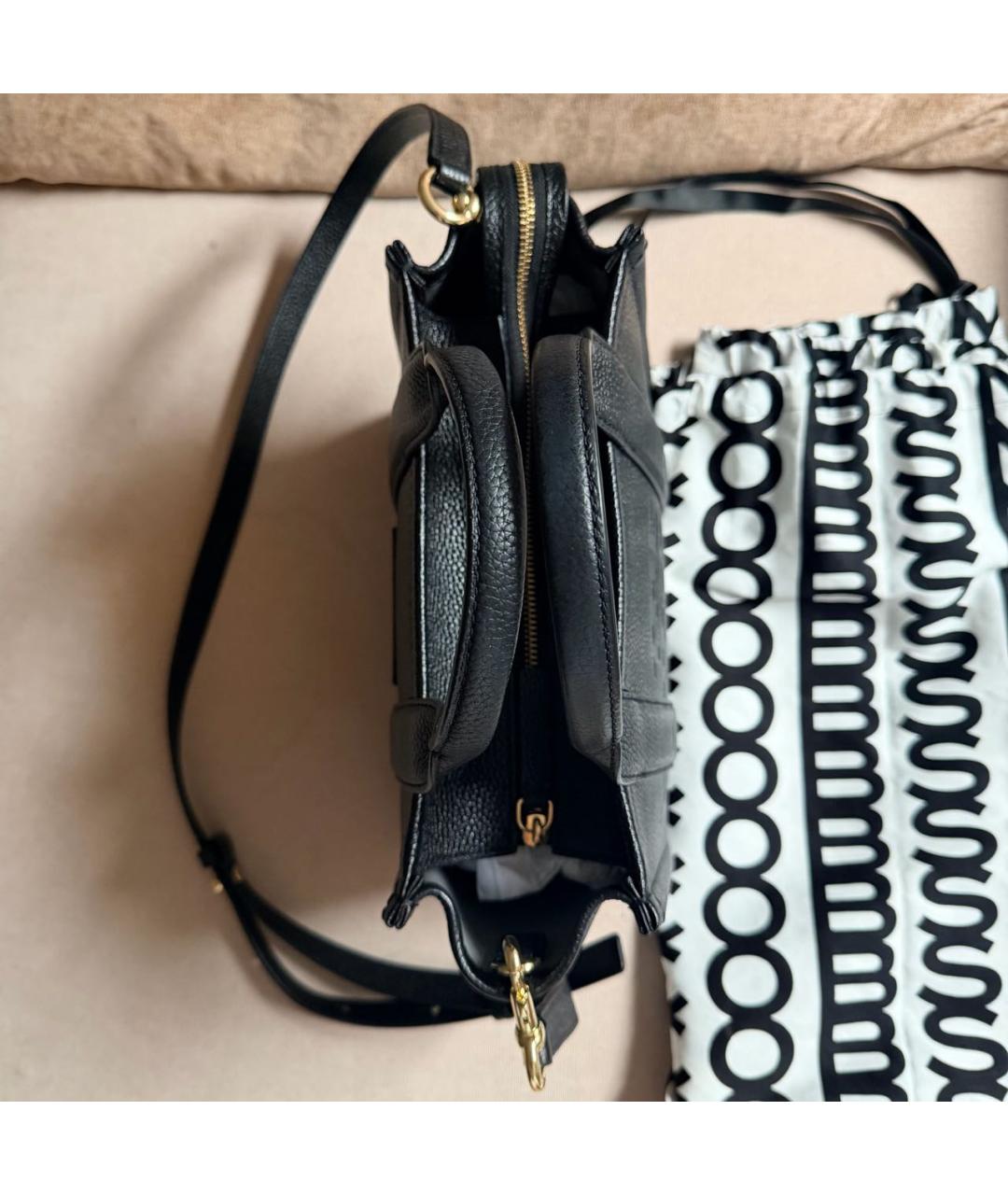 MARC JACOBS Черная кожаная сумка тоут, фото 5