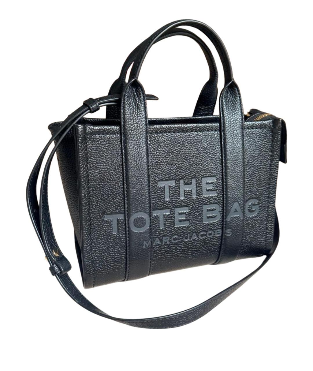 MARC JACOBS Черная кожаная сумка тоут, фото 1