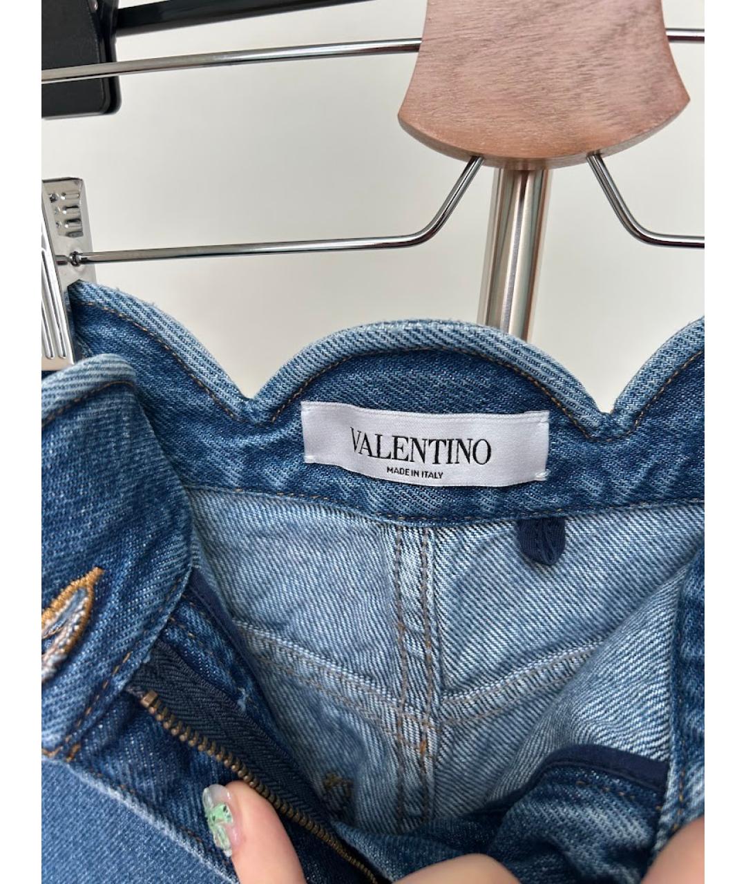 VALENTINO Темно-синие деним шорты, фото 5