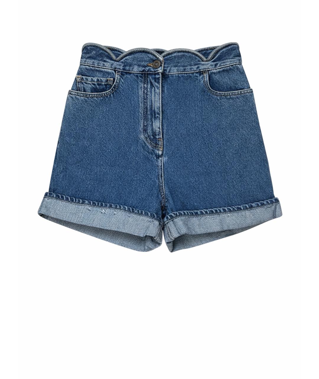 VALENTINO Темно-синие деним шорты, фото 1