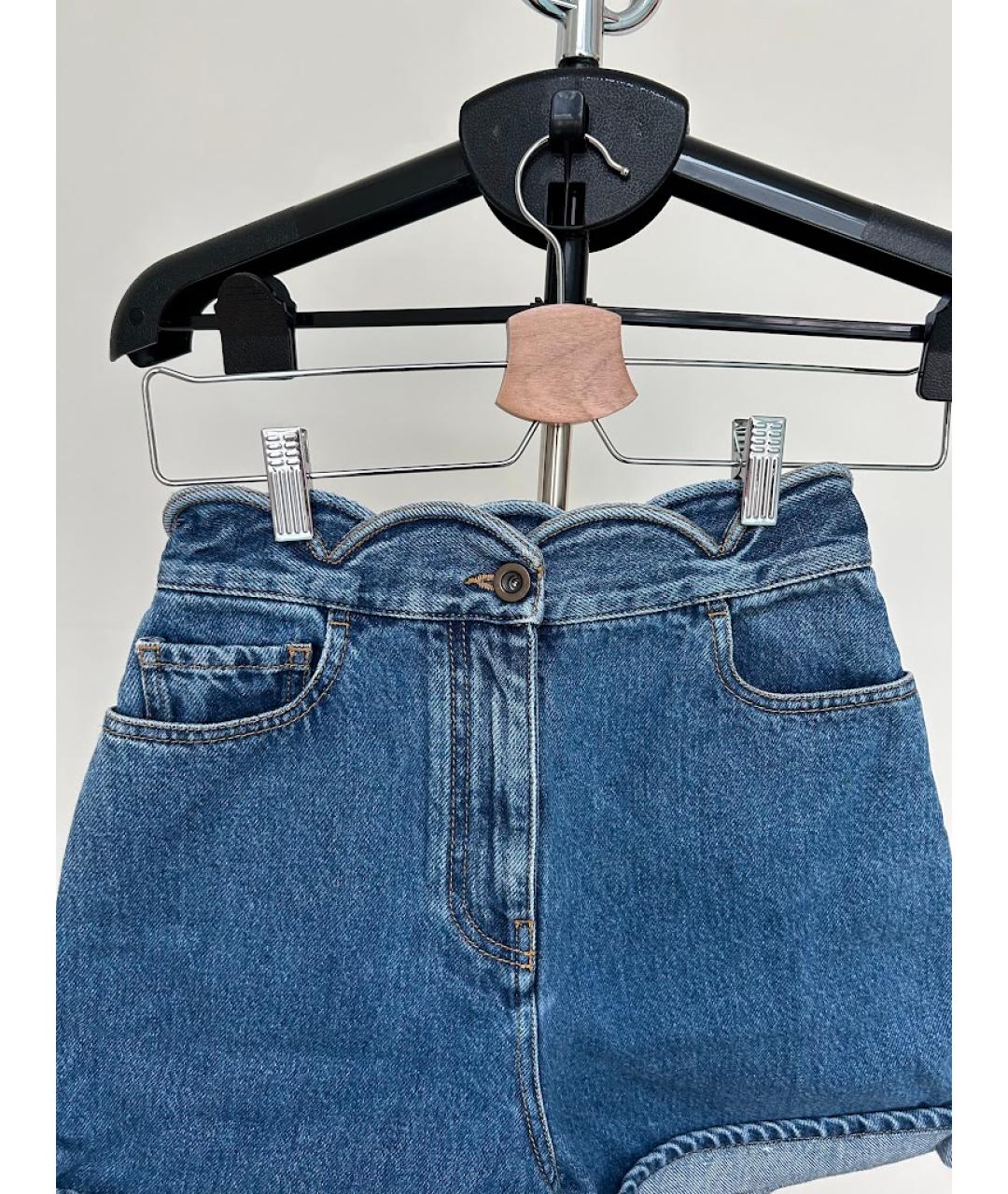 VALENTINO Темно-синие деним шорты, фото 2