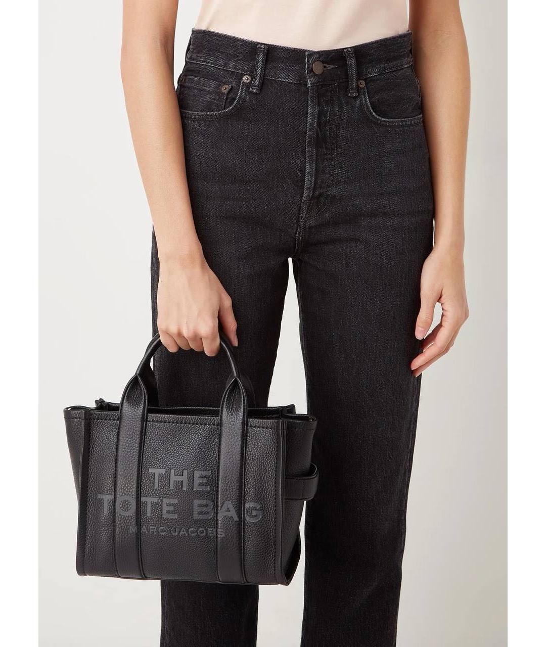 MARC JACOBS Черная кожаная сумка тоут, фото 4