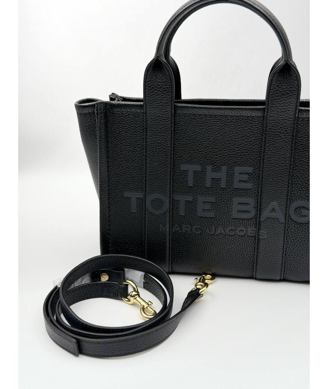 MARC JACOBS Черная кожаная сумка тоут, фото 3