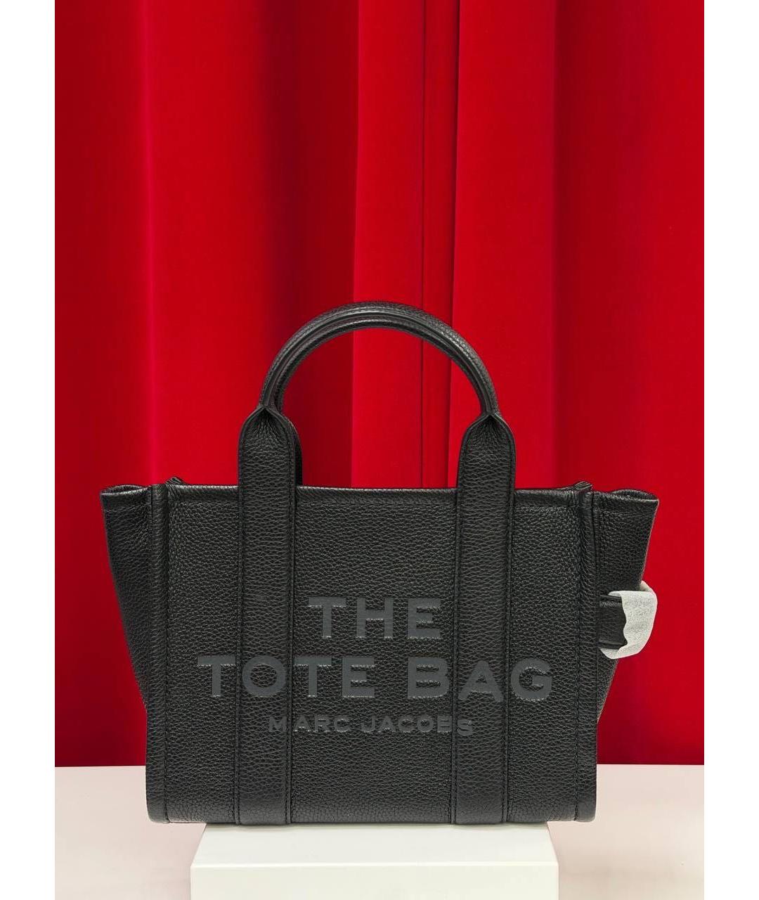MARC JACOBS Черная кожаная сумка тоут, фото 5