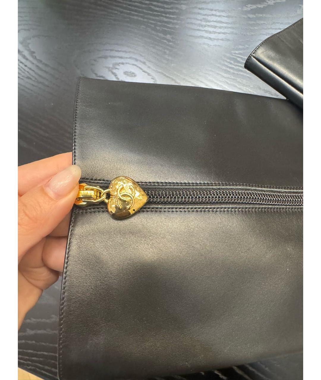 CHANEL Черные кожаные сапоги, фото 5