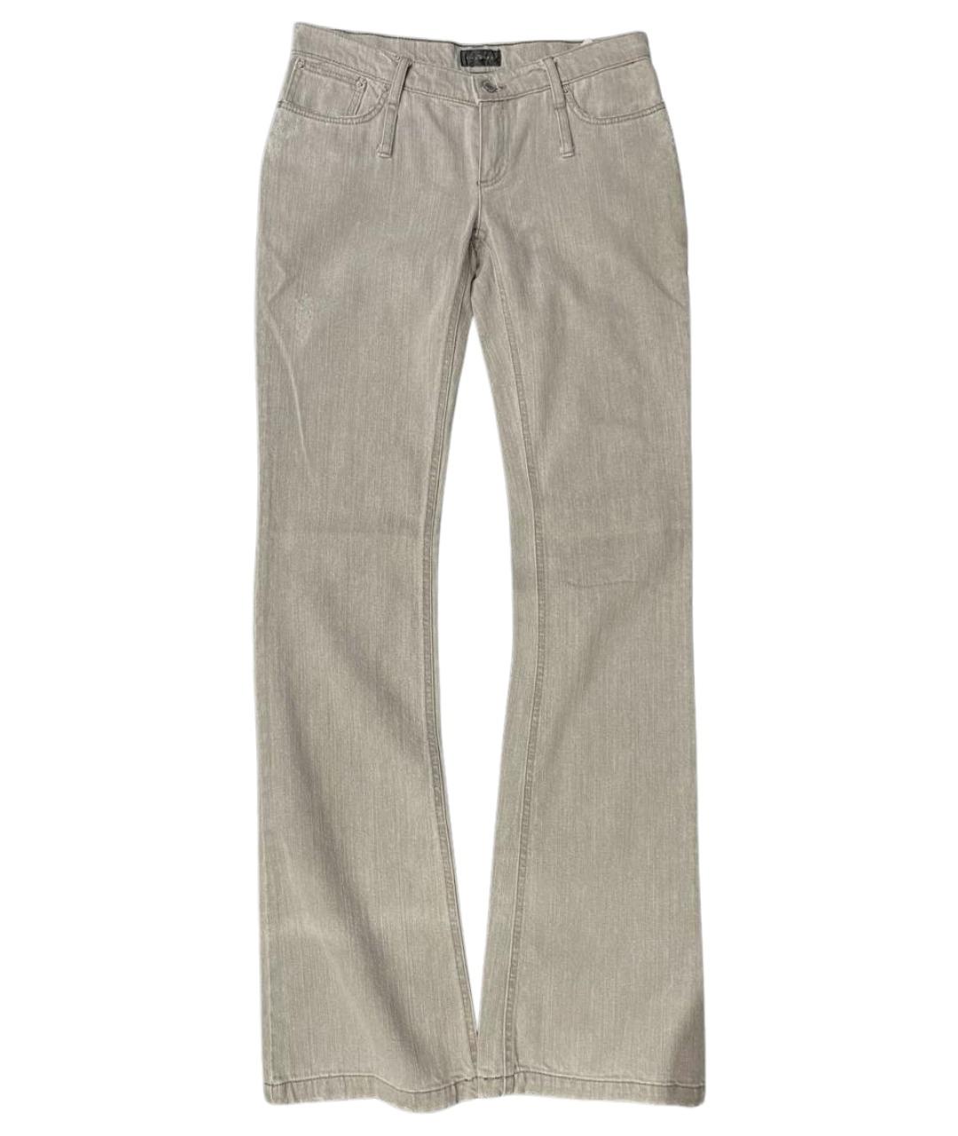 JOHN RICHMOND Бежевые хлопковые джинсы, фото 1