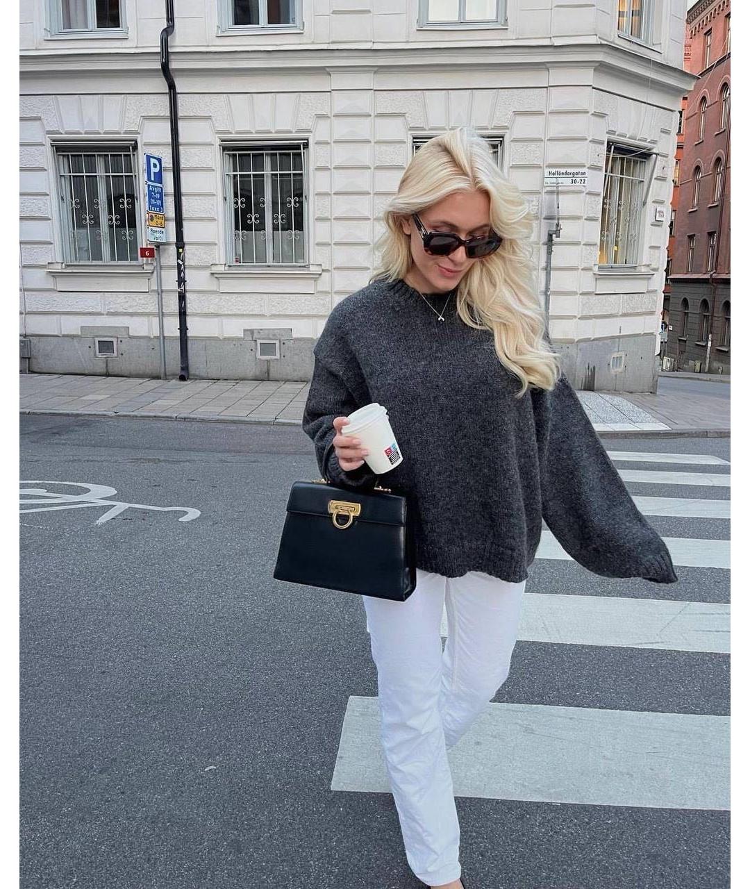 FERRAGAMO Черная кожаная сумка с короткими ручками, фото 6