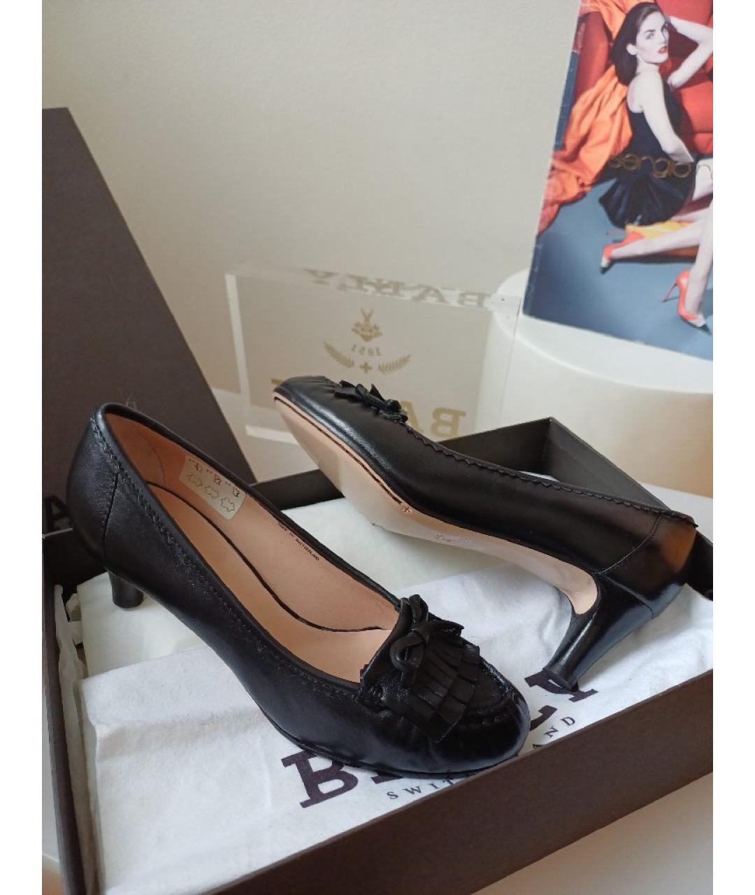 BALLY Черные кожаные туфли, фото 4