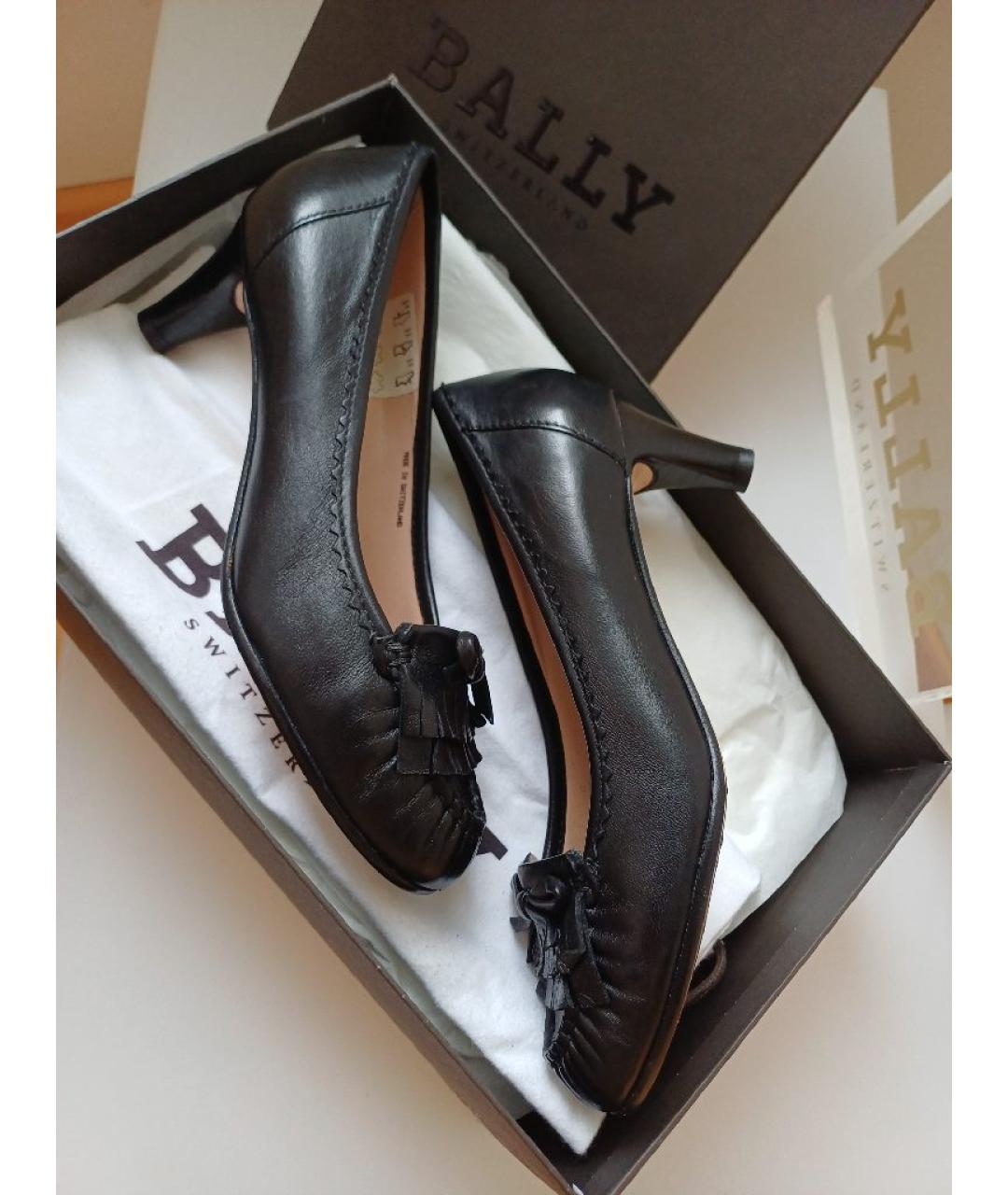 BALLY Черные кожаные туфли, фото 5