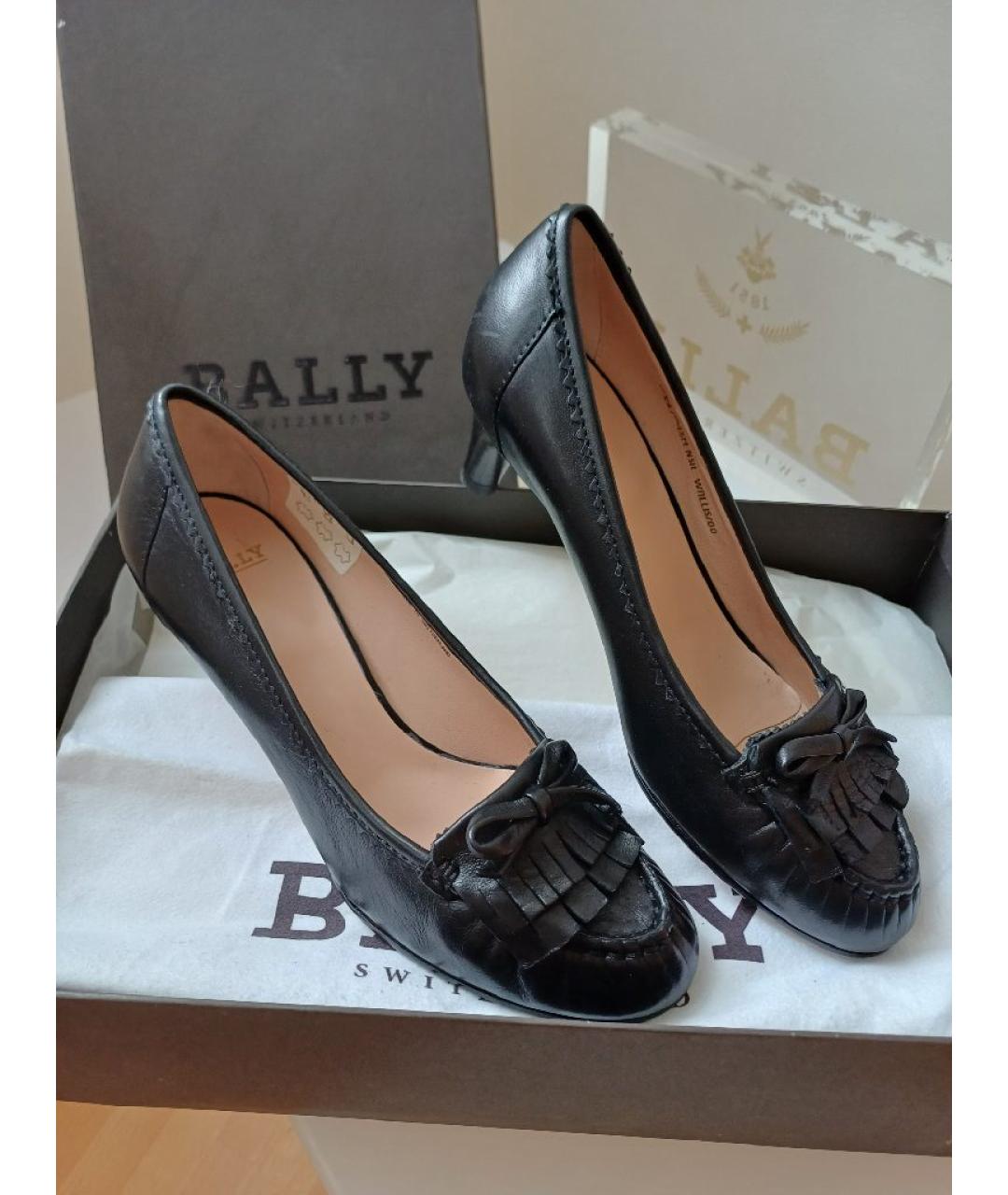 BALLY Черные кожаные туфли, фото 2