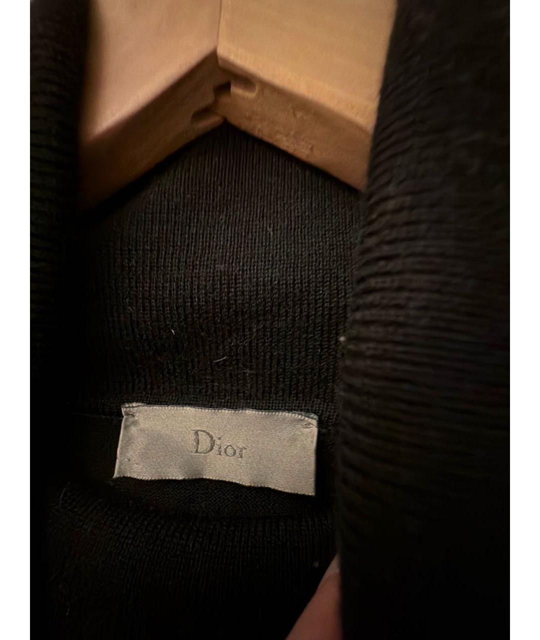 CHRISTIAN DIOR Черная шерстяная водолазка, фото 3