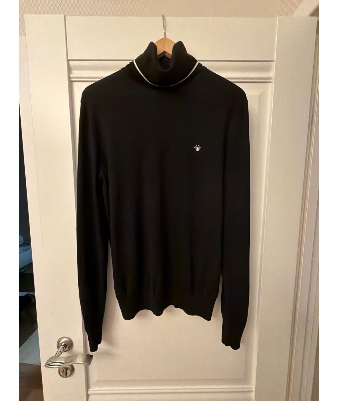 CHRISTIAN DIOR Черная шерстяная водолазка, фото 5