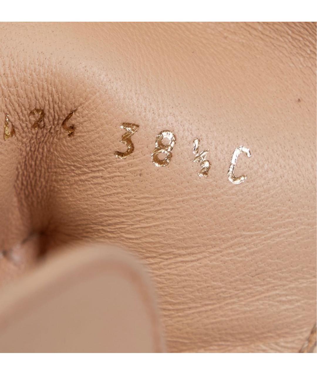 CHANEL Бежевые кожаные ботинки, фото 5