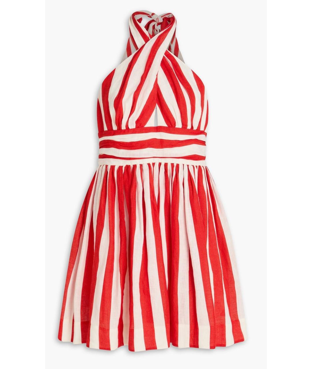 ZIMMERMANN Красный льняной сарафан, фото 6