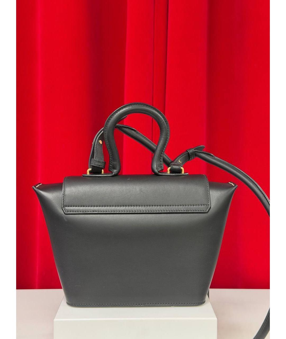 BALLY Черная кожаная сумка с короткими ручками, фото 6