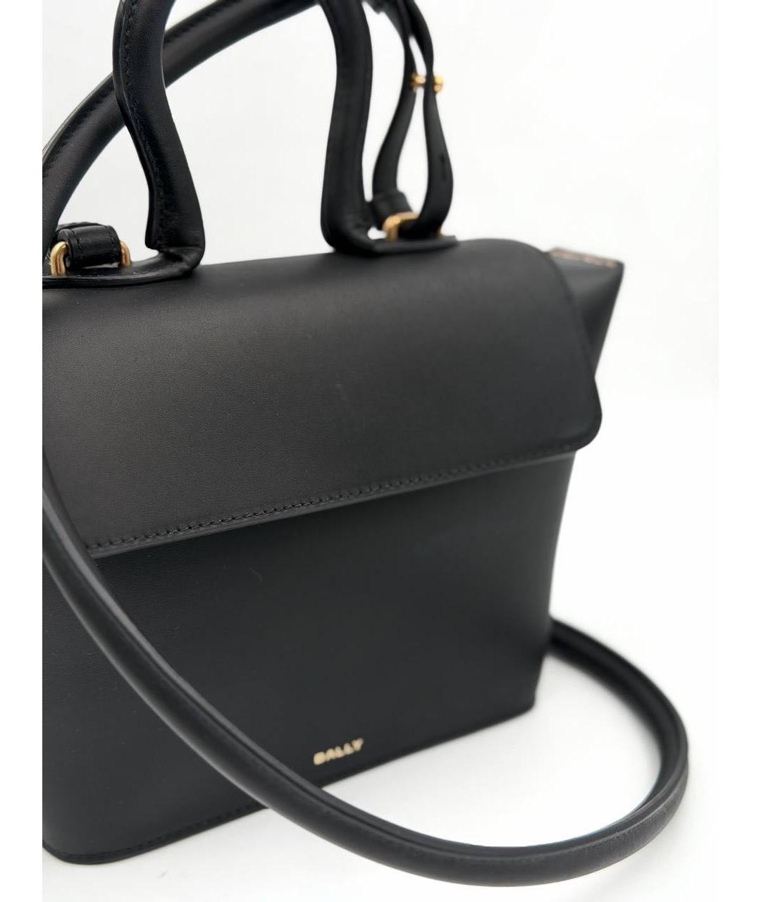 BALLY Черная кожаная сумка с короткими ручками, фото 3
