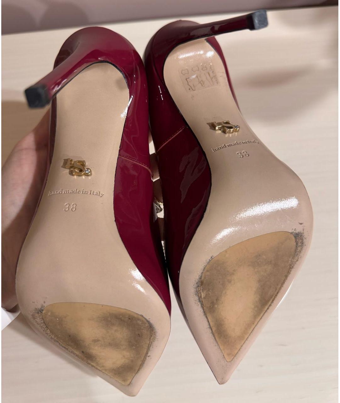 LE SILLA Бордовые туфли из лакированной кожи, фото 5