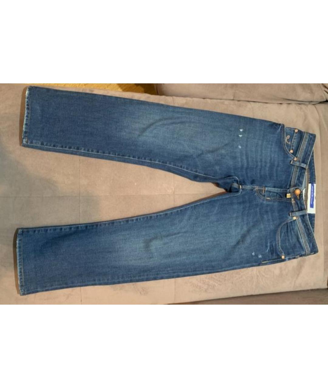 JACOB COHEN Синие хлопковые прямые джинсы, фото 7