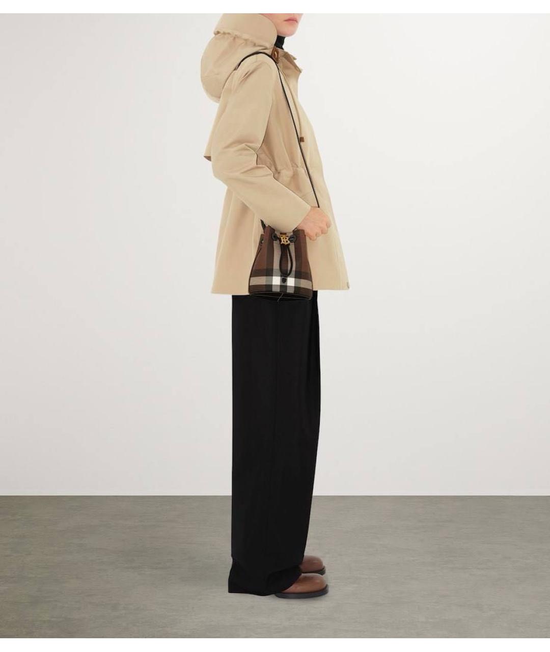 BURBERRY Коричневая сумка с короткими ручками, фото 5