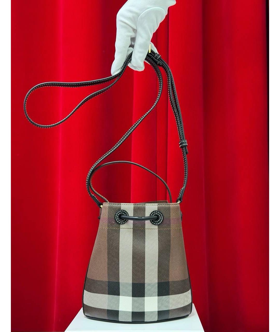 BURBERRY Коричневая сумка с короткими ручками, фото 7