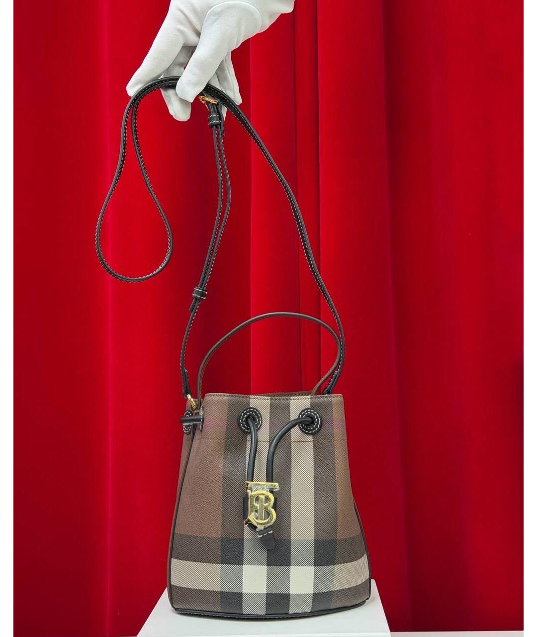 BURBERRY Коричневая сумка с короткими ручками, фото 6