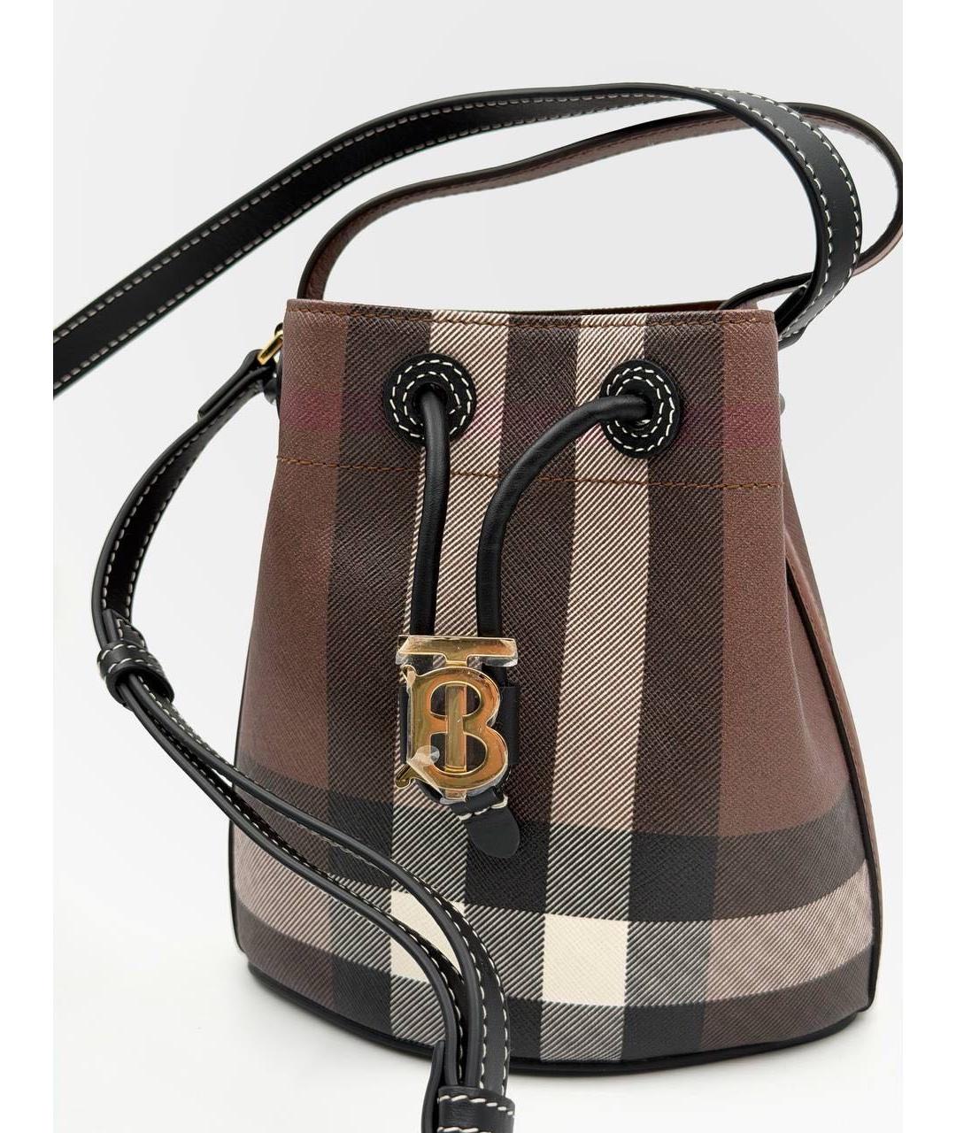 BURBERRY Коричневая сумка с короткими ручками, фото 4