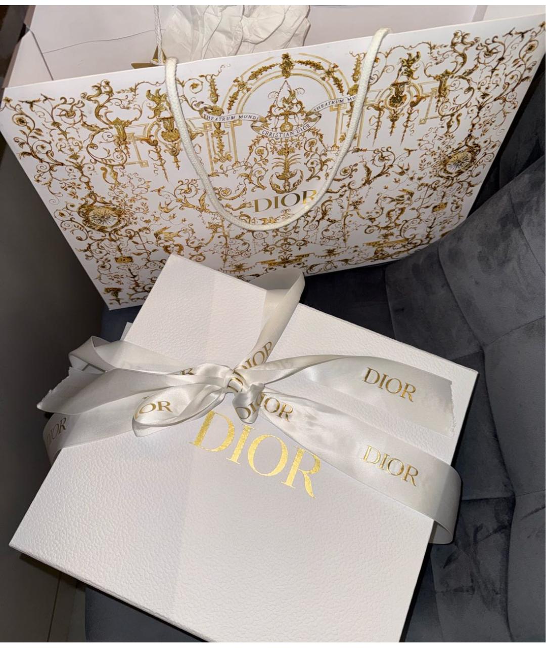 CHRISTIAN DIOR Хаки кожаная сумка с короткими ручками, фото 4