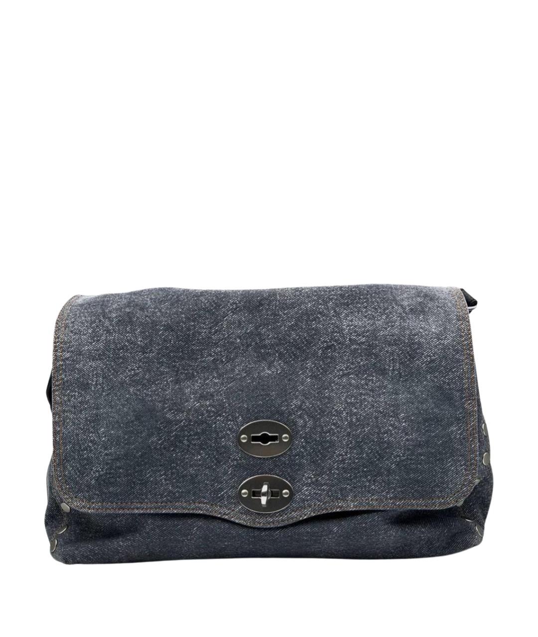 ZANELLATO Синяя тканевая сумка с короткими ручками, фото 1