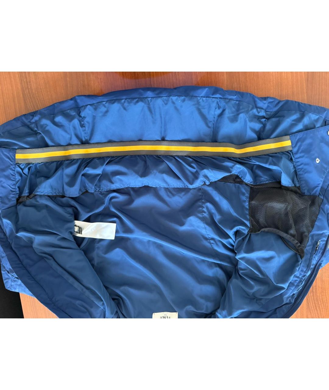 FENDI Темно-синий полиэстеровый пуховик, фото 3