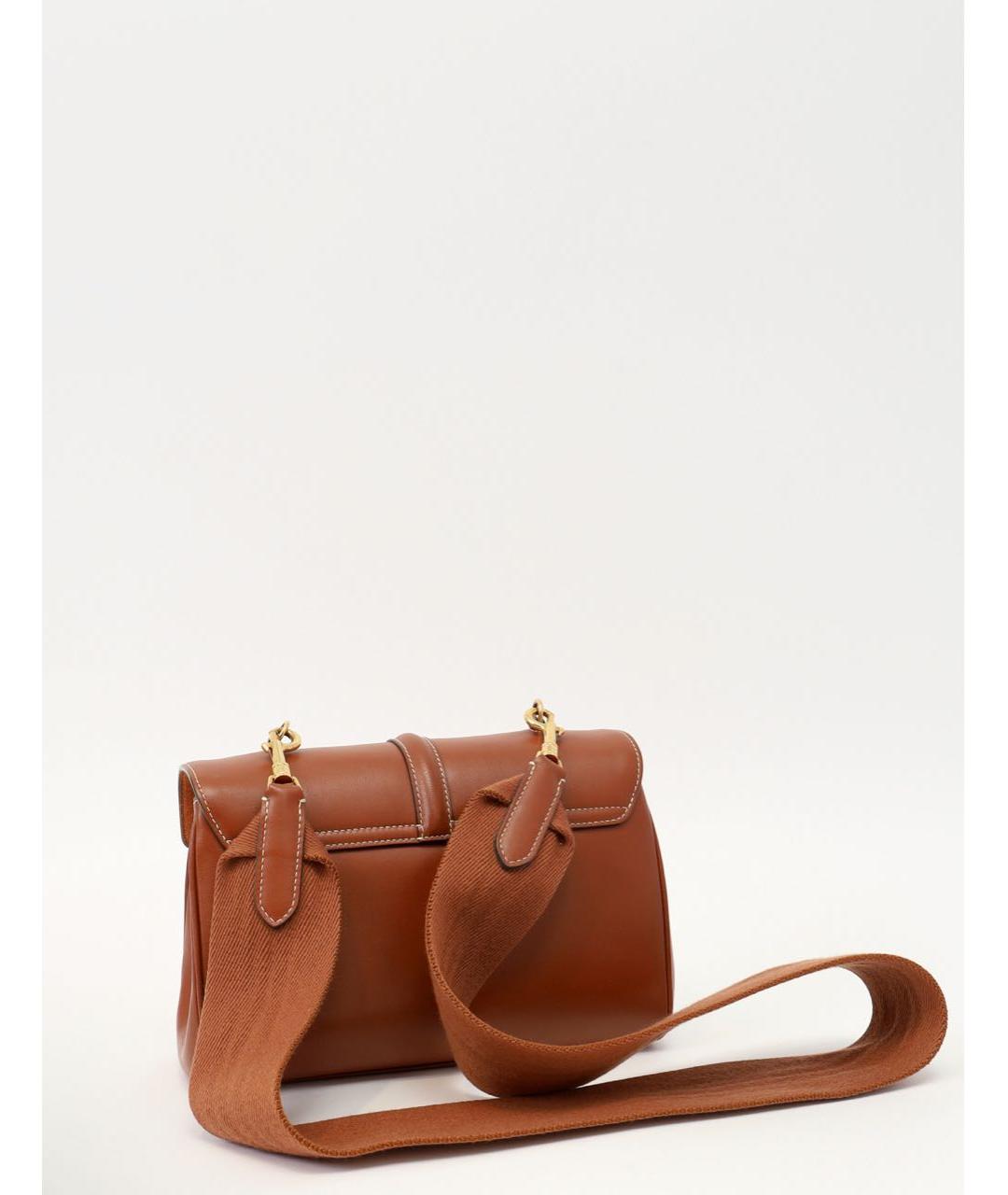 CELINE Коричневая кожаная сумка через плечо, фото 4